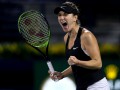 Дубай (WTA): Бенчич одержала тяжелую победу над Халеп и вышла в полуфинал