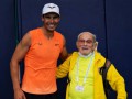 Надаль провел символический теннисный матч с 97-летним украинцем