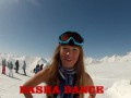 Горная эротика. Украинка прокатилась на сноуборде в бикини