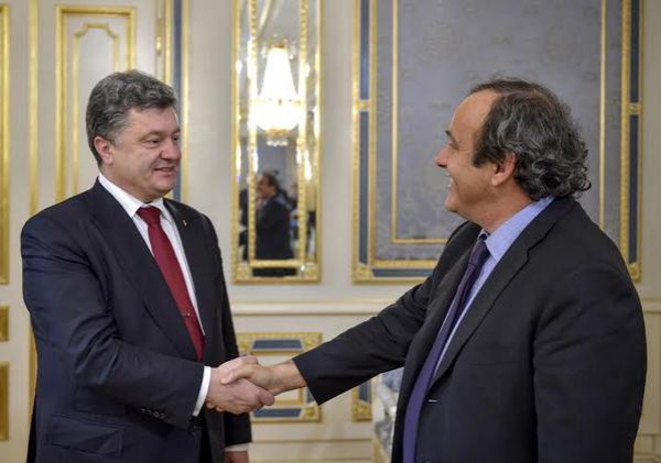Встреча Петра Порошенко с Мишелем Платини
