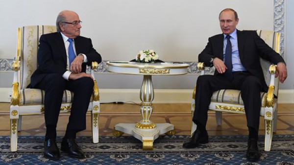 Блаттер и Путин поговорили перед жеребьевкой
