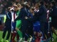 Футболисты Атлетико поздравляют Яна Облака с удачной серией пенальти