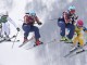 Офелия Дэвид из Франции, Келси Серва и Мариэль Томпсон из Канады и  Анна Холмлунд из Швеции во время финала по ски-кроссу среди женщин