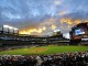 Закат солнца  во время бейсбольного матча между Нью-Йорк Метс и Сент-Луис Кардиналс 