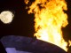 Олимпийский огонь и полная луна в Сочи