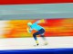 Конькобежец Денис Кузин из Казахстана во время соревнований на 1000 м среди мужчин на Адлер-арене Ледового дворца