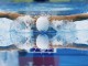 Израильский пловец Нимрод Шапира преодолевает 200-метровку баттерфляем на чемпионате Европы по плаванию в Дебрецене, Венгрия
