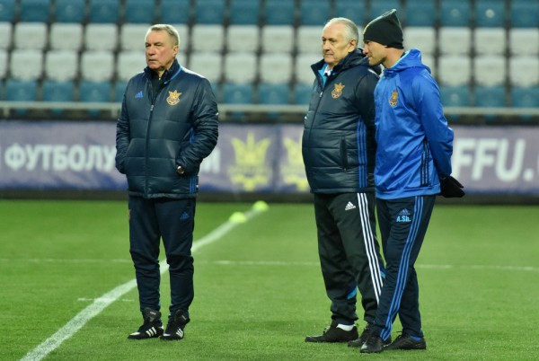 Открытая тренировка сборной Украины на стадионе Черноморец