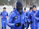 Игроки Динамо выбежали на мороз