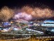 Салют над Олимпийским парком во время церемонии закрытия Олимпиады в Сочи