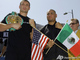 Битва артефактов - пояс Чемпиона WBC против мексиканского и американского флагов