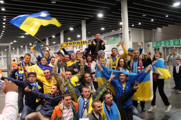 Наши ребята отлично болели за Украину