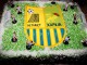 Болельщики Металлиста отметили победу харьковской команды над Русенборгом тортом в виде футбольного поля с клубной эмблемой