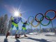 Словенские лыжники за неделю на старта Олимпиады в Сочи тренируются на лыжно-биатлонном комплексе  Лаура в Красной Поляне, Россия